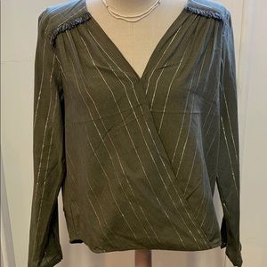 Lilla P green and shimmer cross body shirt